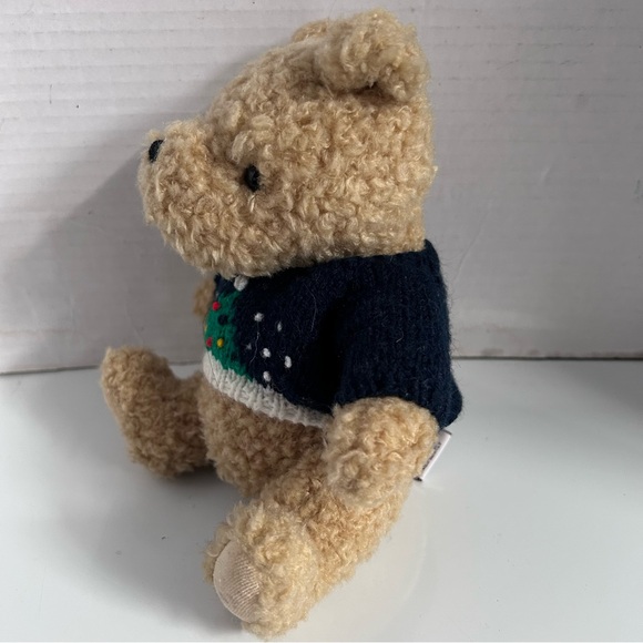 Gund Classic Pooh 7” plush with removable navy blue Christmas tree sweater - Picture 2 of 6